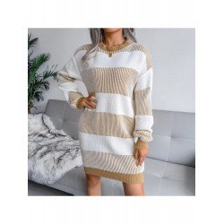 Ladies Casual Striped Sweater Dresses Ladies Casual Striped Sweater Dresses