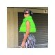  Fashion Women's Pure Color Zipper Mini Vest