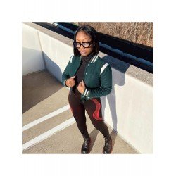 Women's Fashion Contrast Color Printing Baseball Jackets  Women's Fashion Contrast Color Printing Baseball Jackets