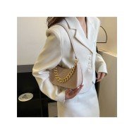  2024 New PU Pure Color Causal Underarm Bag