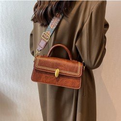  Texture Versatile One Shoulder Square Bag