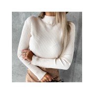  2024 Knitting Pure Color Women's Knitted Top