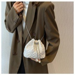 Designer Nylon White Chain Shoulder Bags