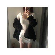  2024 Lace Split Hem Long Sleeve Dress