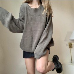  2024 American Pure Color Round Neck Knitwear