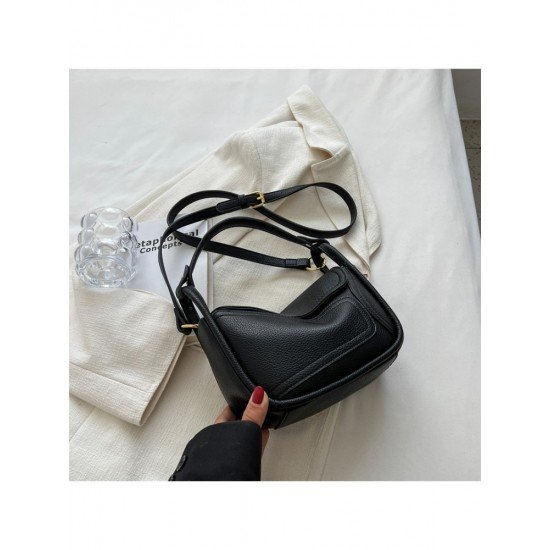  2024 PU Pure Color Shoulder Bag For Women