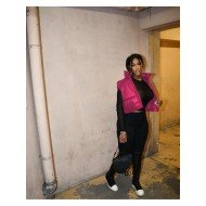  Pure Color Zipper Sleeveless Short Jacket Coats