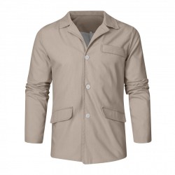 Fall Black Solid Casual Coats For Men