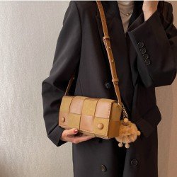  PU Contrast Color Ladies Shoulder Bags