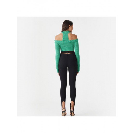  2024 Pure Color Halter Short Sweater
