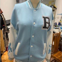  Fashion Casual Flame Printing Women's Baseball Jacket