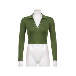 Patchwork Fall Black Cropped Tops Patchwork Fall Black Cropped Tops