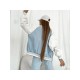  2024 Casual Contrast Color Women's Baseball Jacket