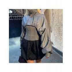 Designer Solid Turtle Neck Cropped Jackets Designer Solid Turtle Neck Cropped Jackets