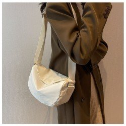 Casual Sports Solid Canvas Shoulder Bags