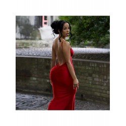 Sexy V Neck Backless Slim Sleeveless Dress  Sexy V Neck Backless Slim Sleeveless Dress