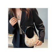 Ladies Cute Flowers Chain Canvas Shoulder Bags