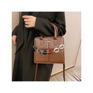  2024 PU Pure Color Chain Shoulder Bags