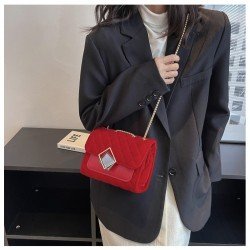 Ladies Street Rhombus Lattice Chain Shoulder Bags