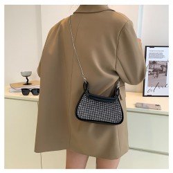  Rhinestone Black Chain Cross Body Shoulder Bags