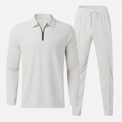 Leisure Pure Color Top And Trouser Men's Suit  Leisure Pure Color Top And Trouser Men's Suit