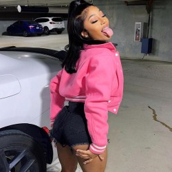 Autumn Letter Number Women's Casual Baseball Jacket  Autumn Letter Number Women's Casual Baseball Jacket