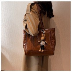 Vintage New Solid Casual Large Capacity Tote Bag