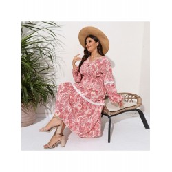 Ethnic Style V-Neck Women's Long Sleeve Dress  Ethnic Style V-Neck Women's Long Sleeve Dress