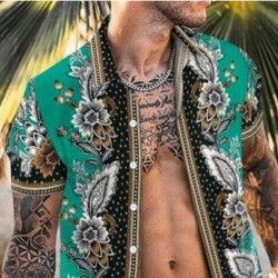 Beach Printed Summer Shirt And Short Sets For Men