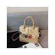  2024 PU Pure Color Chain Shoulder Bags