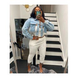 Sexy Slit Tassel Denim Jackets For Women Sexy Slit Tassel Denim Jackets For Women