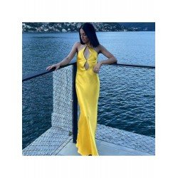 Sexy Halter Satin Backless Women's Sleeveless Dress  Sexy Halter Satin Backless Women's Sleeveless Dress