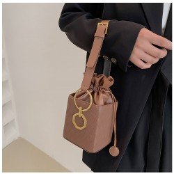  PU Pure Color Messenger Bag For Women