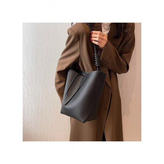  2024 PU Pure Color Large Capacity Women's Bags