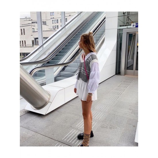  Early Autumn Women's Fake Two Plaid Knitwear