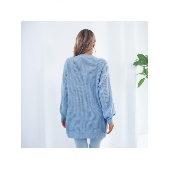  2024 Casual Lantern Sleeve Cardigan Sweater