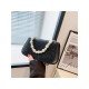  2024 Niche Crocodile Print Faux Pearl Shoulder Bag