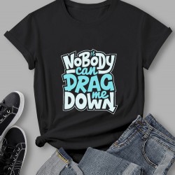 Women Leisure Letter Printed T Shirt Tops