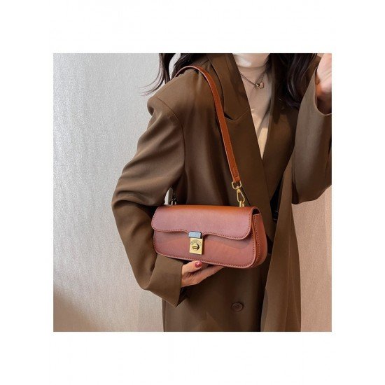  2024 Pure Color PU Underarm Bag