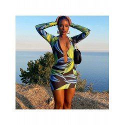 Sexy Hollowed Out Patchwork Women's Hip Dress  Sexy Hollowed Out Patchwork Women's Hip Dress