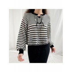 Striped Loose Ladies Pullover Sweaters Striped Loose Ladies Pullover Sweaters