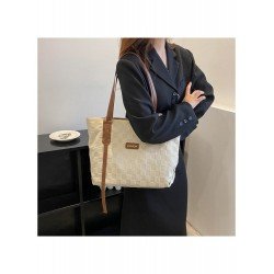 Canvas Contrast Color Black Grid Tote Bags Canvas Contrast Color Black Grid Tote Bags