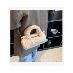 Casual Fluffy Solid Chain Shoulder Bags Casual Fluffy Solid Chain Shoulder Bags