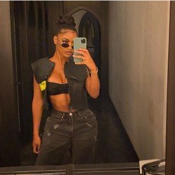 Motorcycle Style Leather Sleeveless Black Jackets