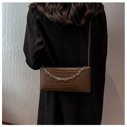 Ladies Alligator Print Black Shoulder Bags