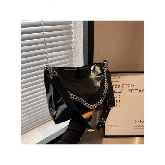  2024 PU Chain Large Capacity Tote Bag