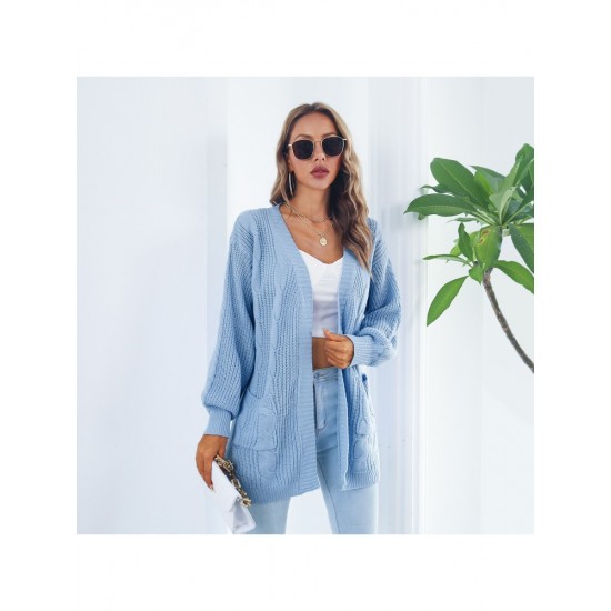  2024 Casual Lantern Sleeve Cardigan Sweater
