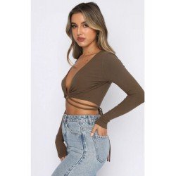 Sexy Tie Wrap Cropped Tops For Ladies Sexy Tie Wrap Cropped Tops For Ladies