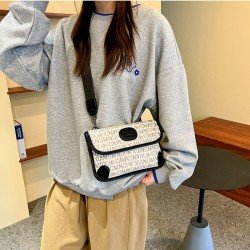  2024 PU Letter Embroidery Women's Shoulder Bags