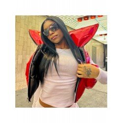 Designer PU Heart Crop Sleeveless Jacket Coats Designer PU Heart Crop Sleeveless Jacket Coats